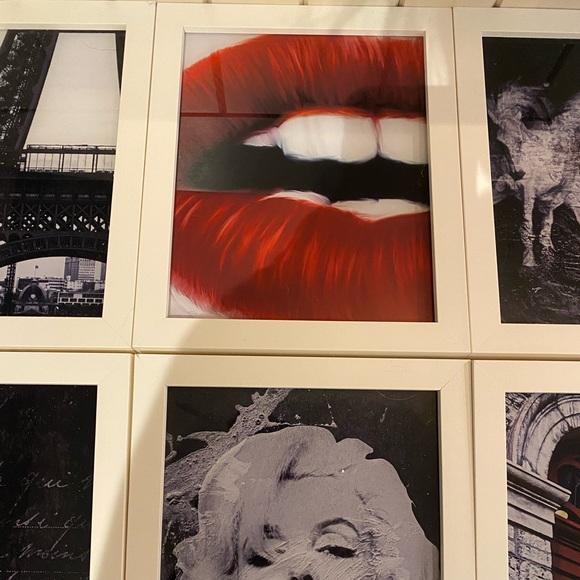 8 individual framed hanging chic pictures - Picture 5 of 8